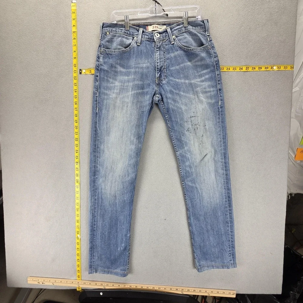 Vintage Levis Engineered Jeans Mens Blue 519 Slim Zip Fly Fits 32x30